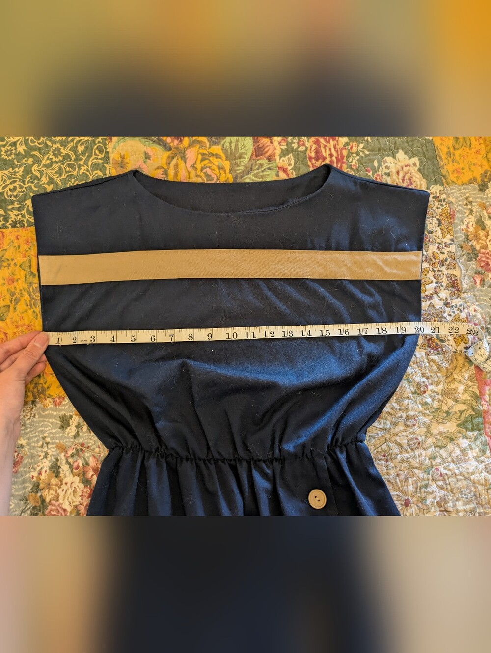 Vintage, Handmade, Navy blue Sailor dress - Picture 4 of 4